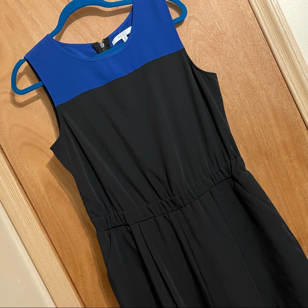 Reed Black/Blue Romper
